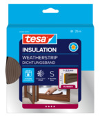 Tesa Moll tochtstrip classic E-profiel 8jr, 25m bruin