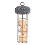 Silo à boules de graisse pour oiseaux en forme de gland