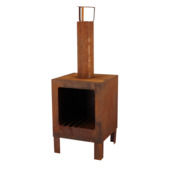 Foyer de terrasse S couleur rouille