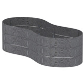 Flex Garden grijs 130 cm 3 x 14 cm