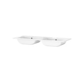 Lavabo à encastrer Tiger Quadra T-Line 121 cm blanc brillant