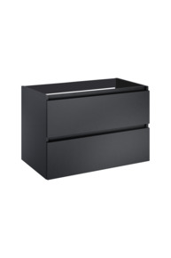 Meuble sous lavabo Atlantic Elena noir mat 80 x 46 x 53 cm