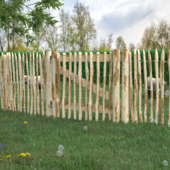 Tuinpoort Theems kastanjehout 90 x 100 cm