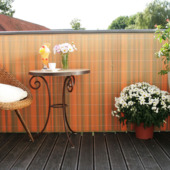 Brise-vue pour balcon PVC 90x300 cm teck