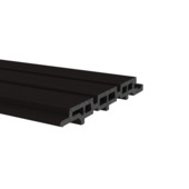 Wandplank WPC Rhombus zwart 2,1x17,6x240 cm