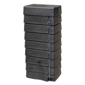 Tonneau de pluie mural noir 276 L