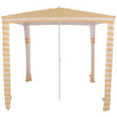 Cabane de plage rayée