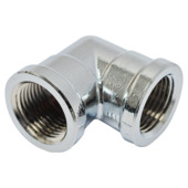 Raccord coudé fileté Sanivesk 1/2"F x 1/2"F chromé