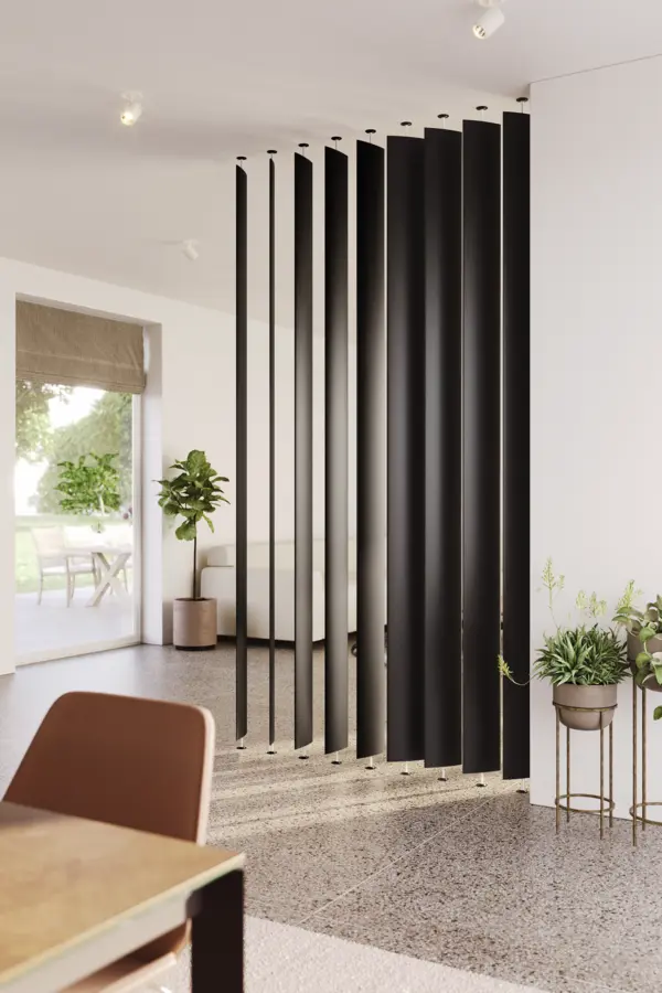 Roomdivider lamel ellips zwart 18x240 cm 1 stuk
