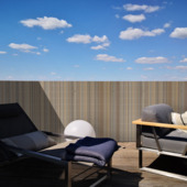 Balkonscherm PVC ± 90x300 cm