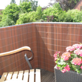 Balkonscherm PVC walnoot 90x300 cm