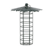 Silo à boules de graisse pour oiseaux avec toit