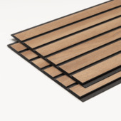 Panneau tasseau MDF noir Darwin noyer 260x29,6cm 12mm 2 pièces 