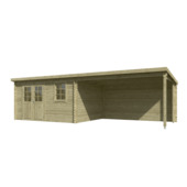 Tuinhuis met overkapping Joy vurenhout geïmpregneerd 760 x 275 cm