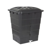 Tonneau de pluie carré Garantia gris 300 litres avec robinet 
