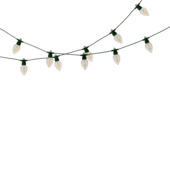 Feestverlichting 8 LED puntlampjes 3,5 m groen/vlameffect