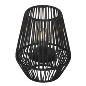 Solar LED tafellantaarn Ø 20x25 cm zwart