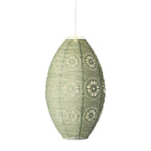 Solar LED hanglamp ajour ovaal Ø 23x38 cm groen