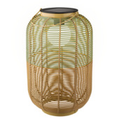 Solar LED (ophang)lantaarn Ø 28x43 cm groen/naturel