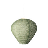 Solar LED hanglamp ajour druppel Ø 30x28 cm groen
