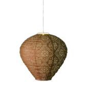 Solar LED hanglamp ajour druppel Ø 30x28 cm oranje