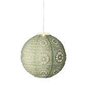 Solar LED hanglamp ajour bol Ø 25 cm groen