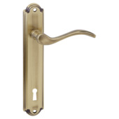 GAMMA deurklink set Brest langschild brons bb110