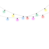 Feestverlichting 10 LED peerlampjes 4,5 m zwart/gekleurd licht