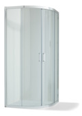 Sealskin douchecabine kwartrond met schuifdeur Compact 195x90 cm chroom