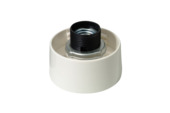 Profile fitting E27 recht met schroefrand wit