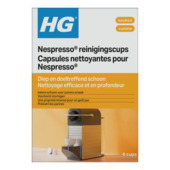 HG reinigingscups voor Nespresso machines 6 stuks