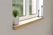 Appui de fenêtre avec rebord 100x20x4 cm chêne massif