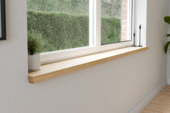 Appui de fenêtre avec rebord 200x25x4 cm chêne massif