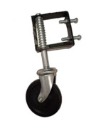 Roue avec ressort pour portail et clôture Noir