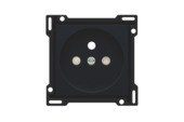 Plaque centrale prise + terre Niko 28,5 mm Intense Black