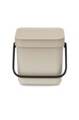 Poubelle Brabantia Sort & Go 3 litres Soft Beige