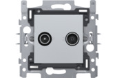 Niko stopcontact TV en FM EDU zilver