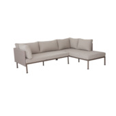 Loungeset Spencer bruin/taupe staal
