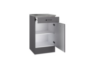 Meuble bas Optifit Bonn214 avec 1 tiroir et 1 porte anthracite 88x50x50 cm
