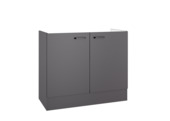 Meuble sous évier Optifit Kiel420 avec 2 portes anthracite 88,2 x 100 x 50 cm