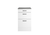 Meuble bas Optifit Bonn214 avec 3 tiroirs blanc 88 x 50 x 60 cm