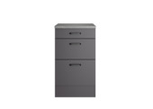 Meuble bas Optifit Kiel420 avec 3 tiroirs anthracite 88 x 50 x 50 cm