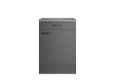 Meuble bas Optifit Kiel420 avec 1 porte, 1 tiroir, plan de travail et 1 étagère anthracite 88 x 60 x 60 cm