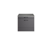 Meuble bas pour lave-linge/sèche-linge Optifit Kiel420 avec 1 étagère, 1 tiroir et plan de travail anthracite 57,1 x 60 x 60 cm