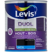 Levis Duol lak & primer 2 in 1 zijdeglans zwart 750 ml