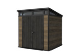 Abri de jardin Keter Signature Pent 77 aspect noyer 216 x 218 x 220 cm