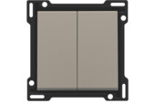 Plaques centrales interrupteur 2 touches Niko Intense Bronze