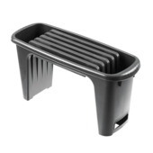 Tabouret agenouilloire 34x65,5x25 cm gris