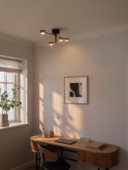 Nordlux 4-spot plafondlamp Clyde Flex zwart