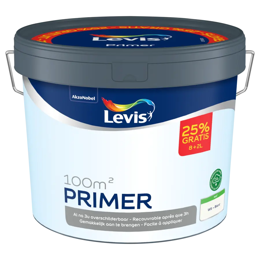 Levis muurprimer wit 8 + 2 l